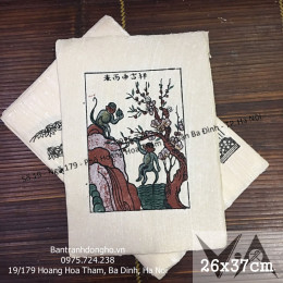 Tranh Đông Hồ Khỉ Hái Đào